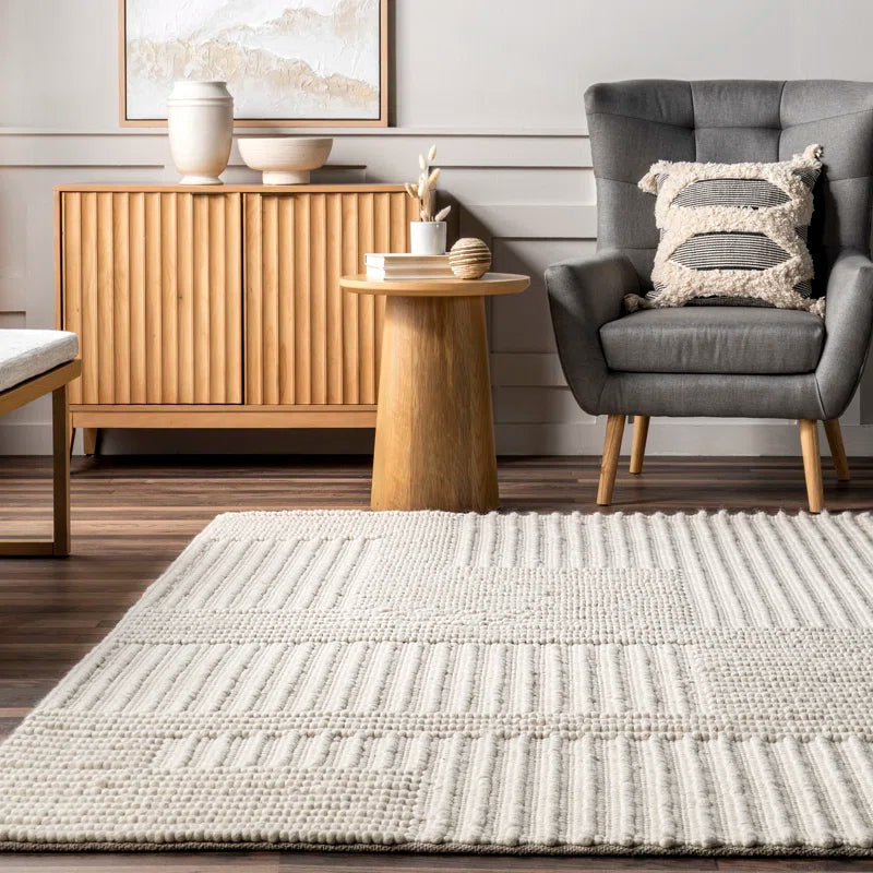 Japandi High-Low Striped Rug - Japandi