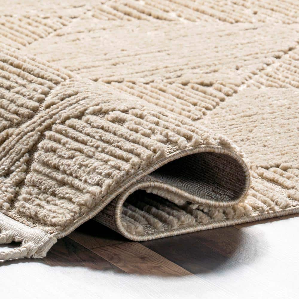 Japandi Beige Tiled Trellis Rug - Japandi