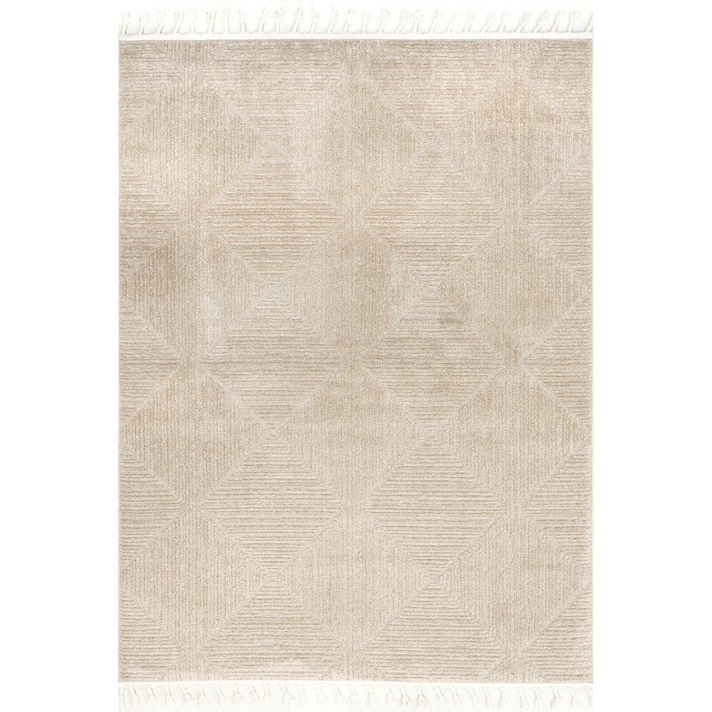 Japandi Beige Tiled Trellis Rug - Japandi