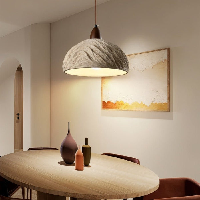 Japandi Fluted Ceramic Pendant Light – Belmo - Japandi
