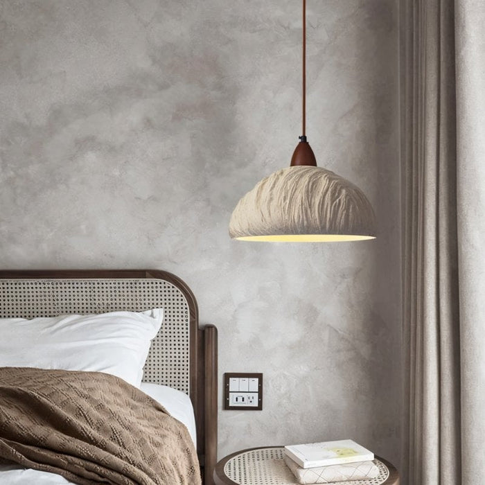 Japandi Fluted Ceramic Pendant Light – Belmo - Japandi