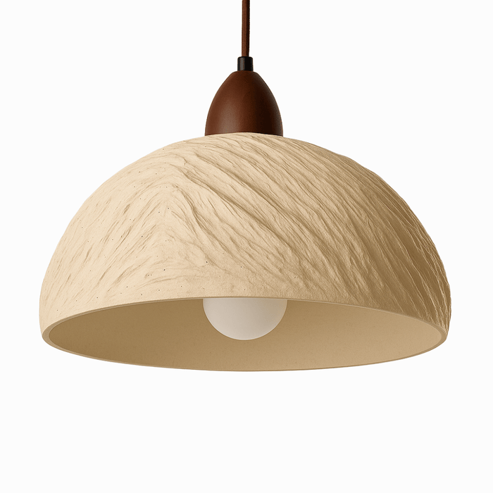 Japandi Fluted Ceramic Pendant Light – Belmo - Japandi