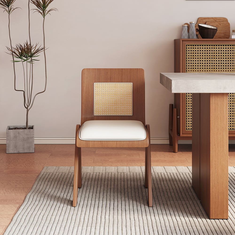 Japandi Walnut Dining Chair (x2) - Japandi