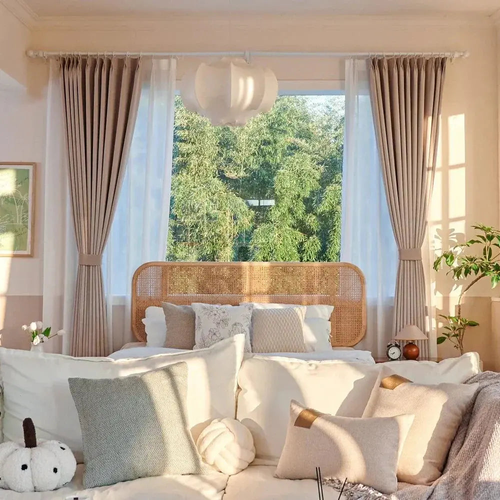 Japandi Custom Cashmere Blackout Curtains - Japandi