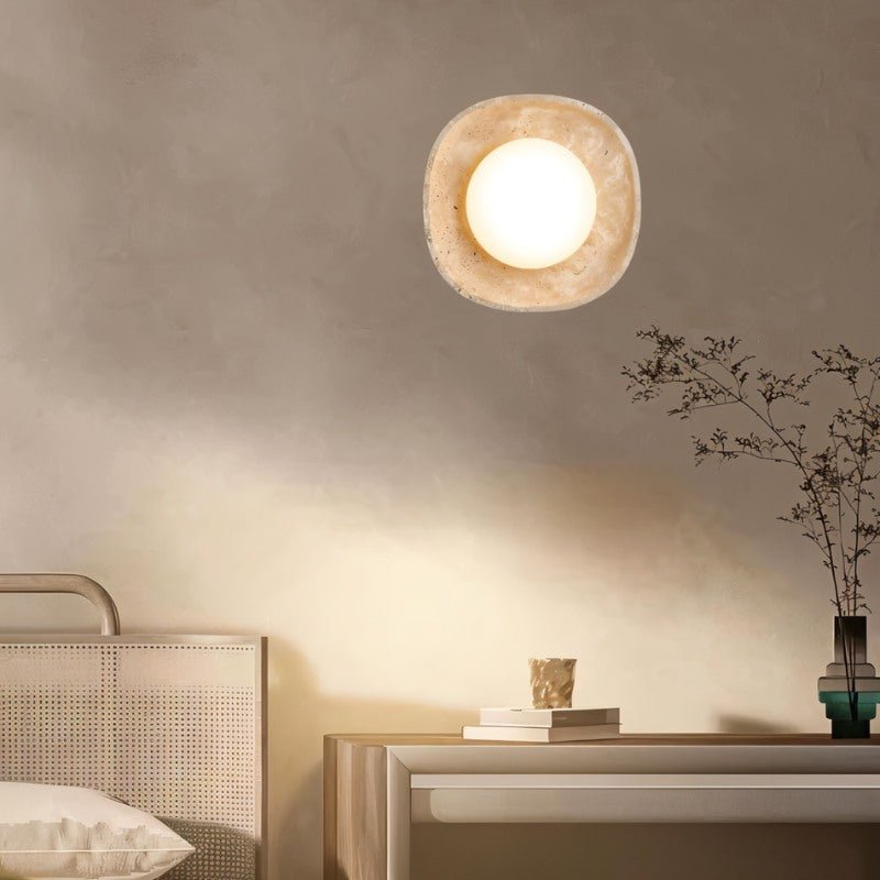 Japandi Petite Wall Lamp With Rounded Shade – Blipi - Japandi