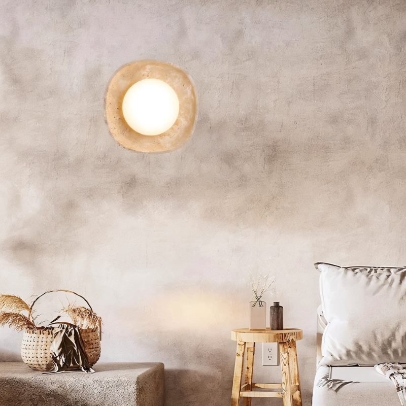 Japandi Petite Wall Lamp With Rounded Shade – Blipi - Japandi