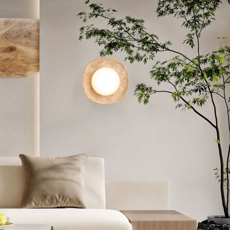 Japandi Petite Wall Lamp With Rounded Shade – Blipi - Japandi