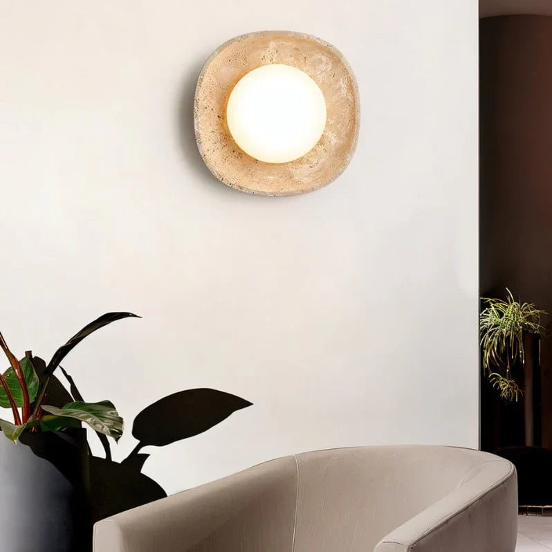 Japandi Petite Wall Lamp With Rounded Shade – Blipi - Japandi