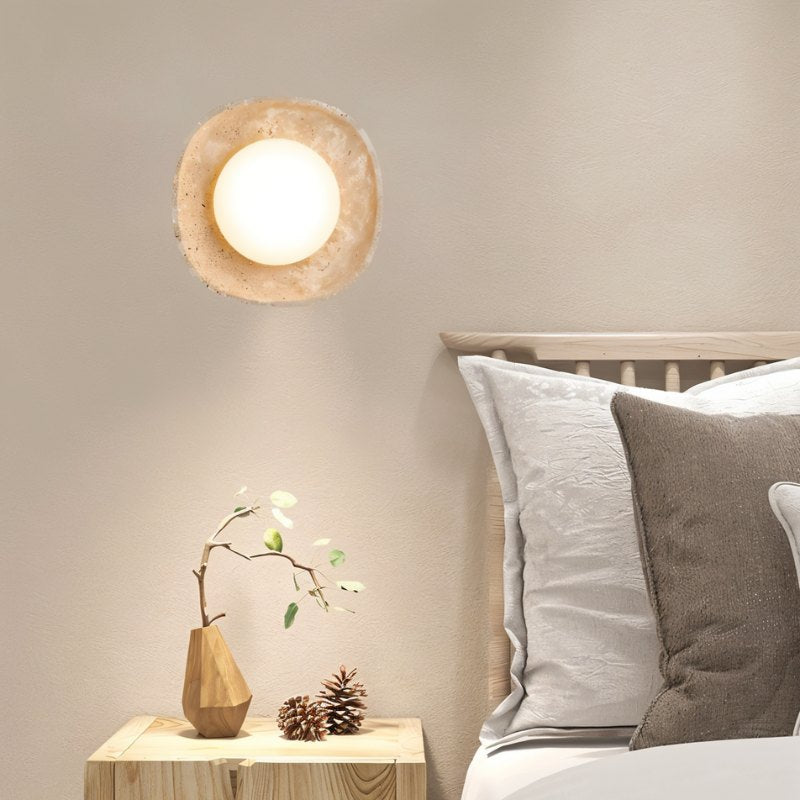 Japandi Petite Wall Lamp With Rounded Shade – Blipi - Japandi