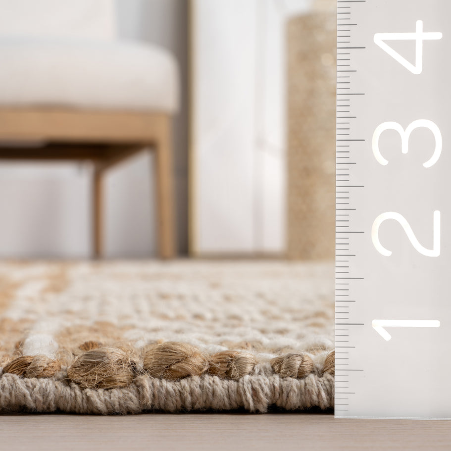 Japandi Geometric Jute Rug - Japandi
