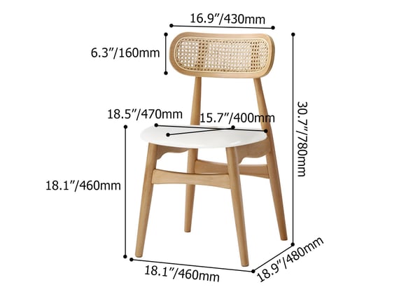 Japandi Rattan Upholstered Chair - Japandi