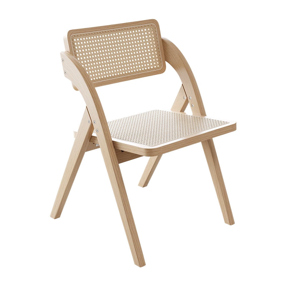 Japandi Rattan Folding Chair (x2) - Japandi