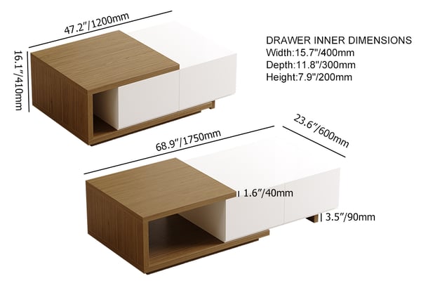 Japandi Extendable Coffee Table - Japandi