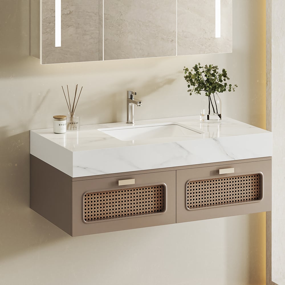 Japandi Small Bathroom Vanity - Japandi