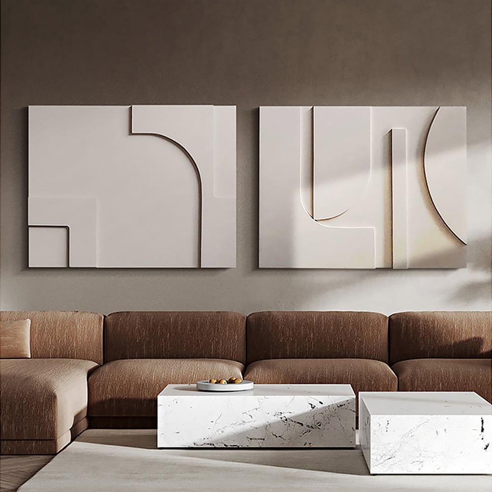 Japandi 3D Wall Art (2 Pieces) - Japandi