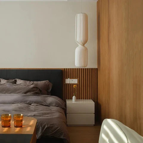 Japandi Wooden Dome Pendant Light – Brika - Japandi