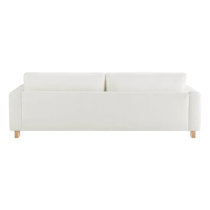 Ivory Upholstered Japandi Sofa - Japandi