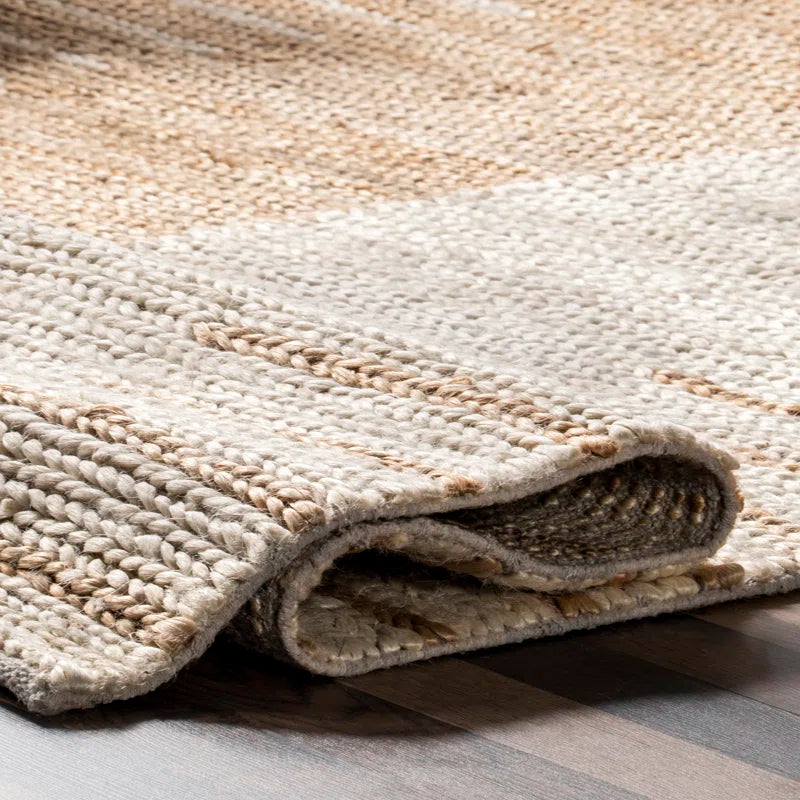 Japandi Geometric Jute Rug - Japandi