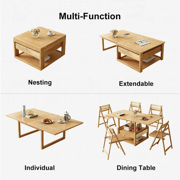 Japandi Folding Coffee Table - Japandi