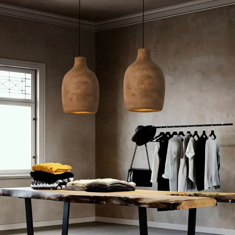 Japandi Industrial Glass Pendant Light – Darnel - Japandi