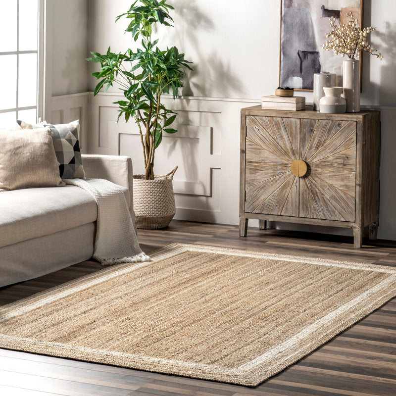 Japandi Jute Bordered Rug - Japandi