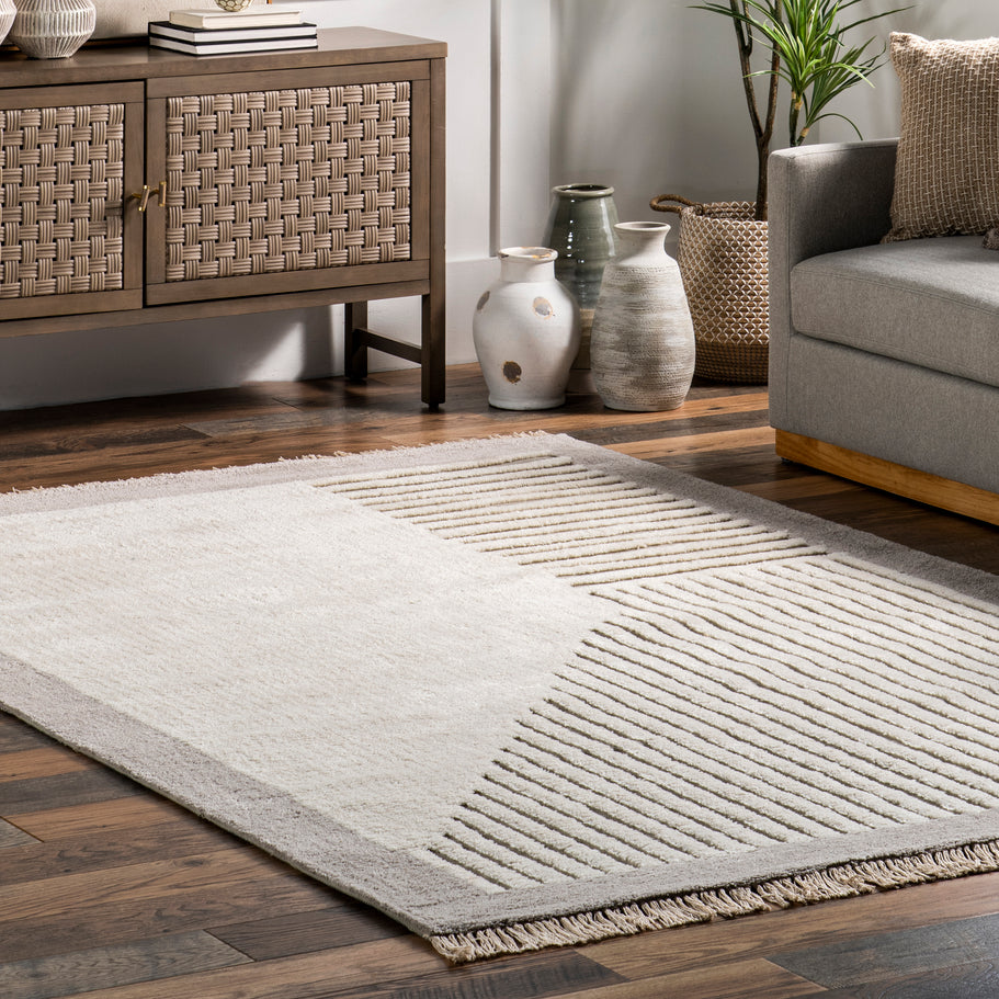 Japandi Wedged Striped Rug - Japandi