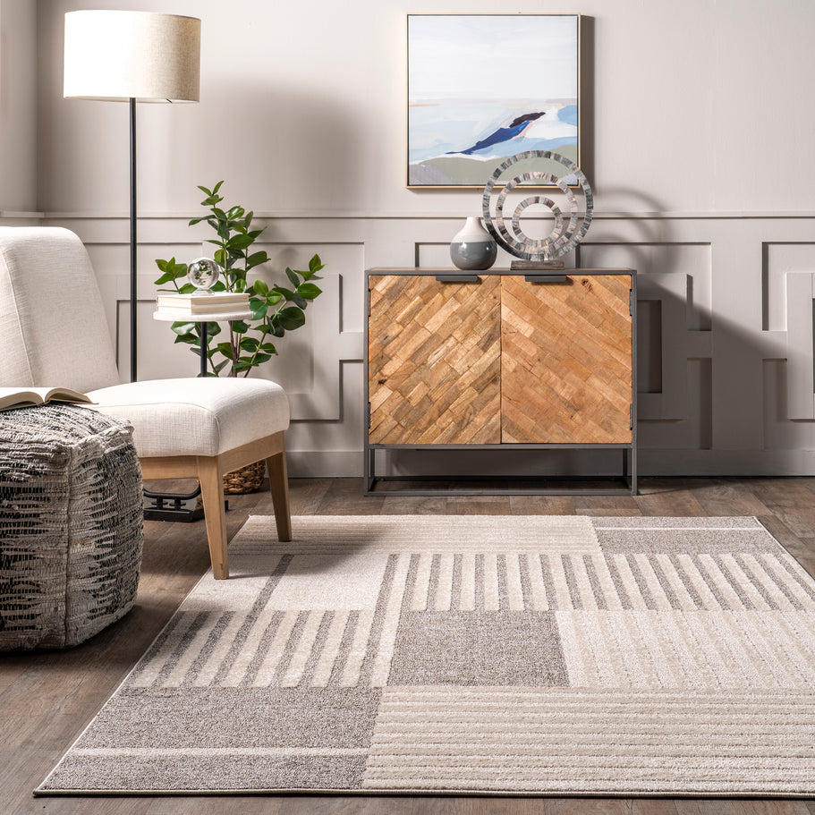 Japandi Modern Striped Rug - Japandi