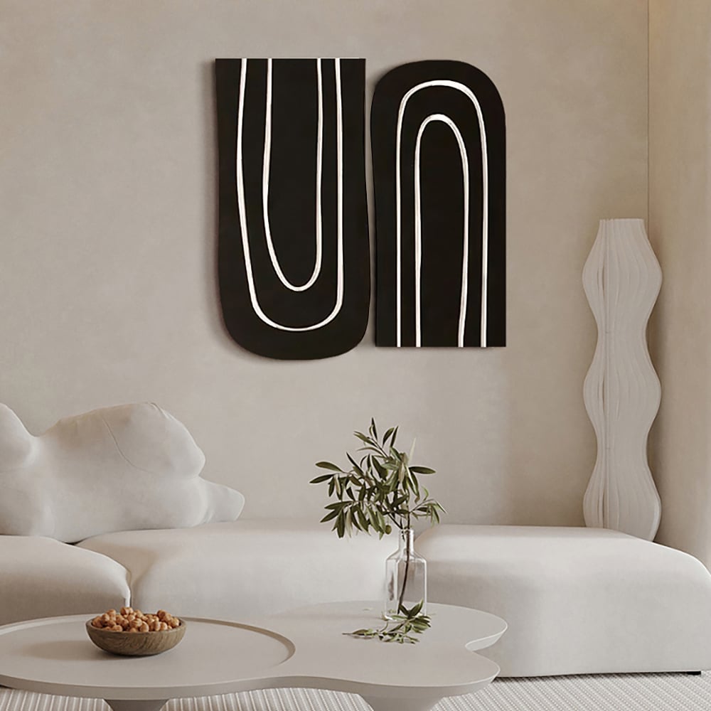 Japandi Black & White Wall Art - Japandi
