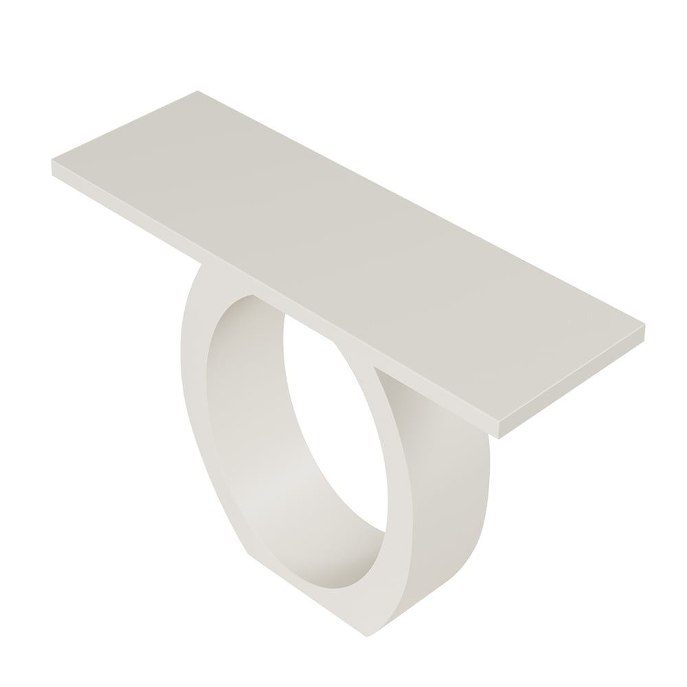 Japandi White Console Table - Japandi