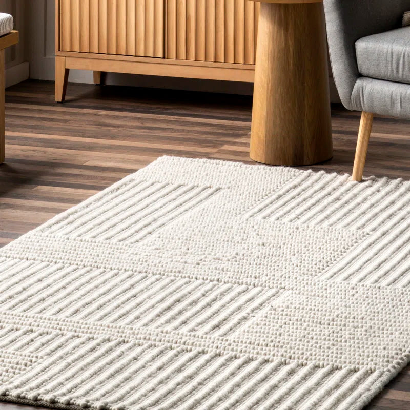Japandi High-Low Striped Rug - Japandi