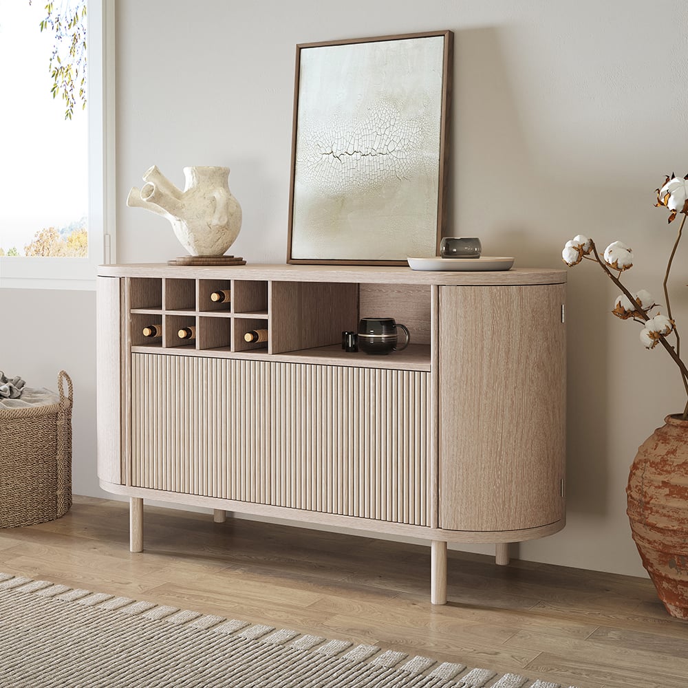 Japandi Tall Credenza - Japandi