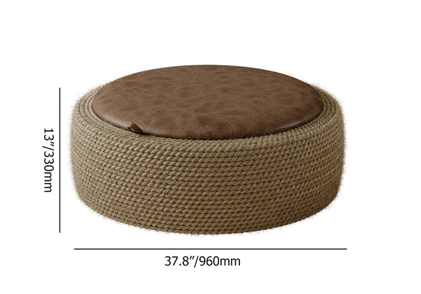 Japandi Woven Rope Coffee Table - Japandi