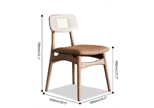 Japandi Faux Leather Chair (x2) - Japandi