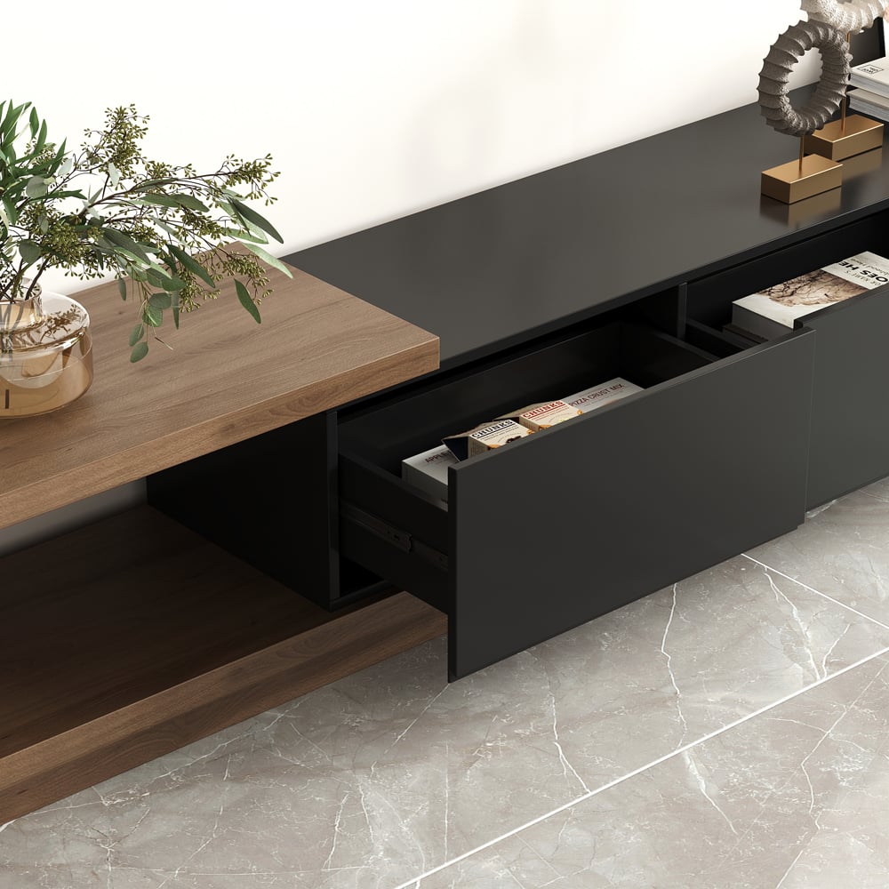 Japandi Black TV Stand - Japandi