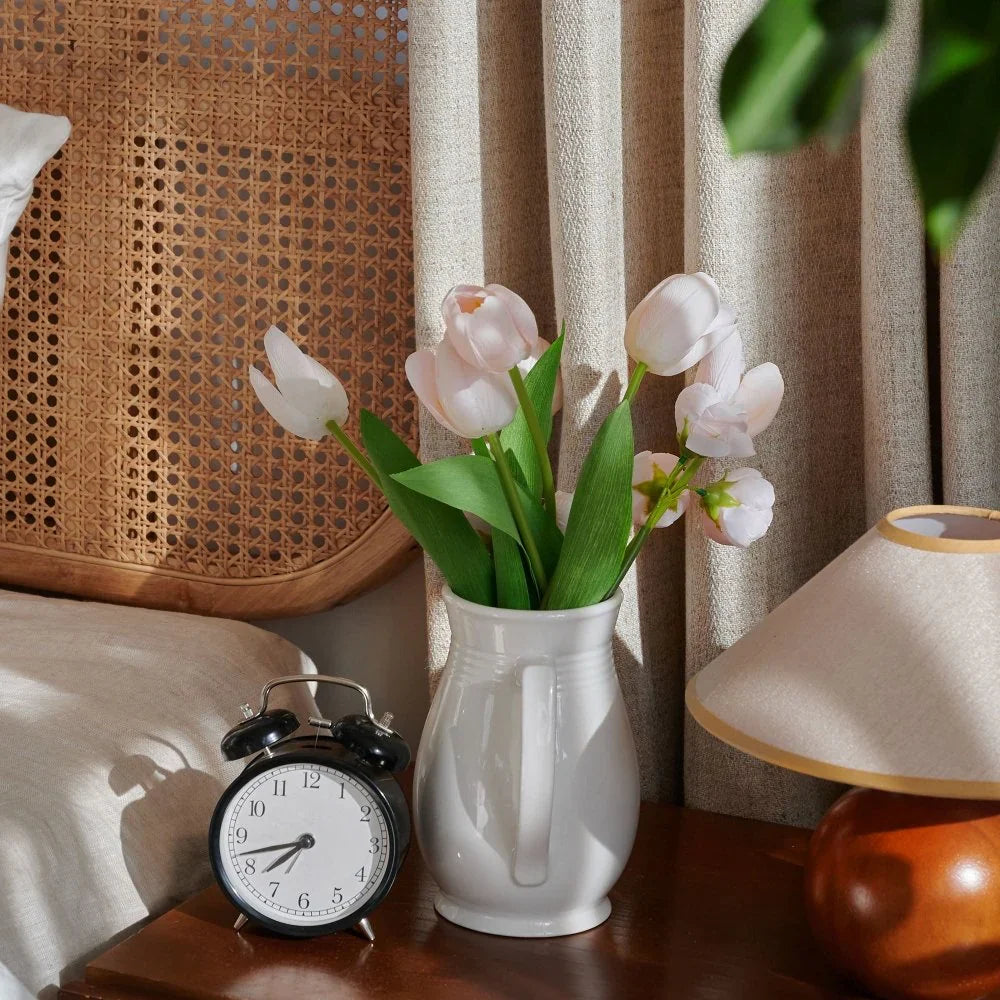 Japandi Custom Wool Linen Blackout Curtains - Japandi