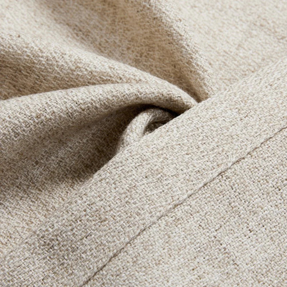 Japandi Custom Wool Linen Blackout Curtains - Japandi