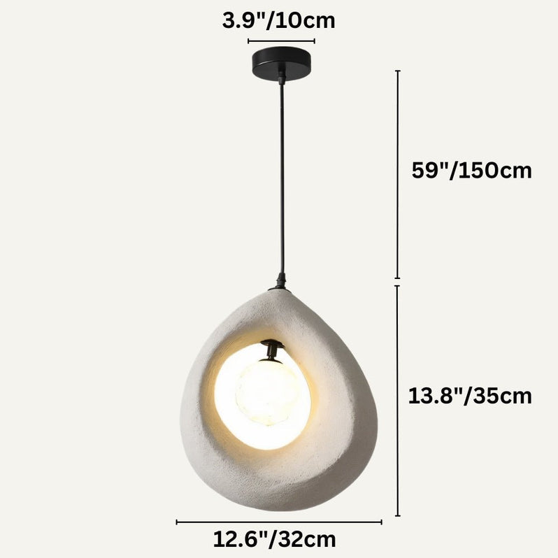 Japandi Round Halo Pendant Light – Enso - Japandi