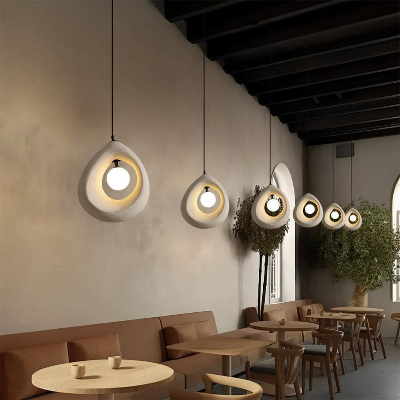 Japandi Round Halo Pendant Light – Enso - Japandi
