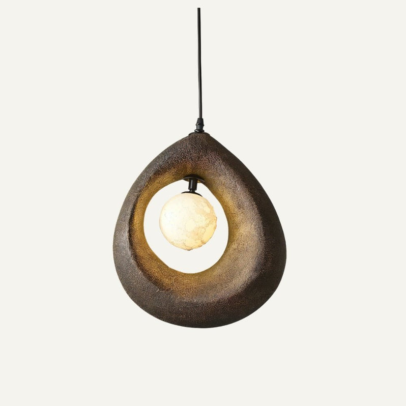 Japandi Round Halo Pendant Light – Enso - Japandi