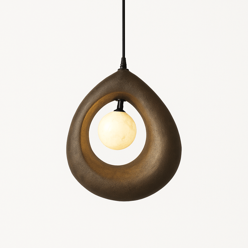 Japandi Round Halo Pendant Light – Enso - Japandi