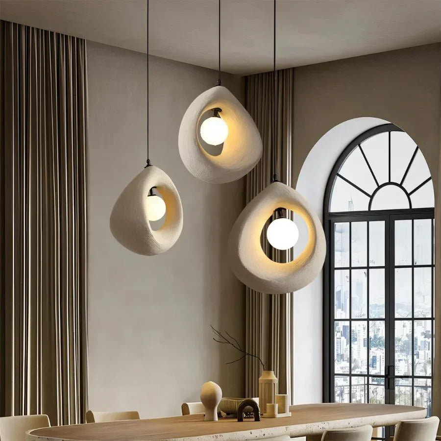 Japandi Round Halo Pendant Light – Enso - Japandi