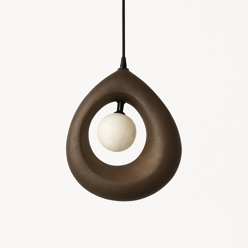 Japandi Round Halo Pendant Light – Enso - Japandi