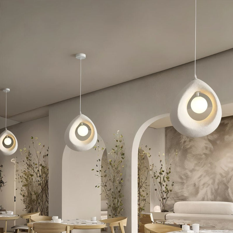 Japandi Round Halo Pendant Light – Enso - Japandi