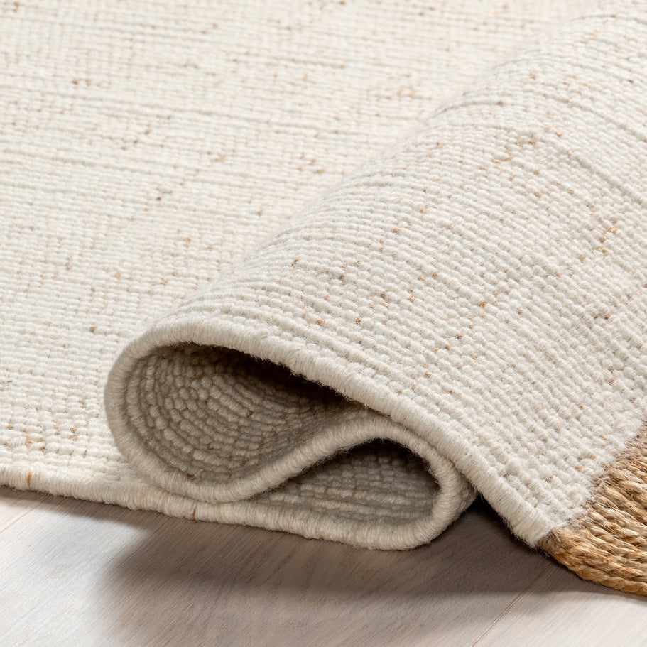Japandi Rust Striped Fringed Rug - Japandi