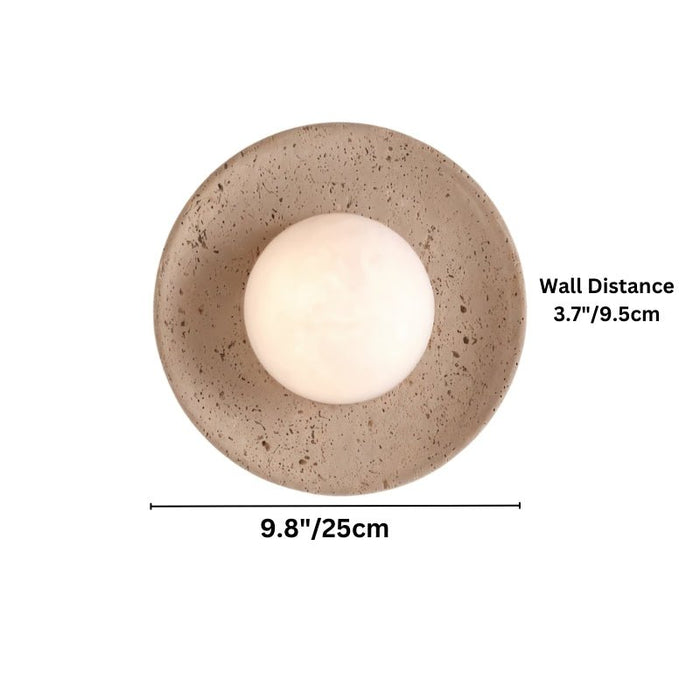 Japandi Travertine Table Lamp – Eretoq - Japandi