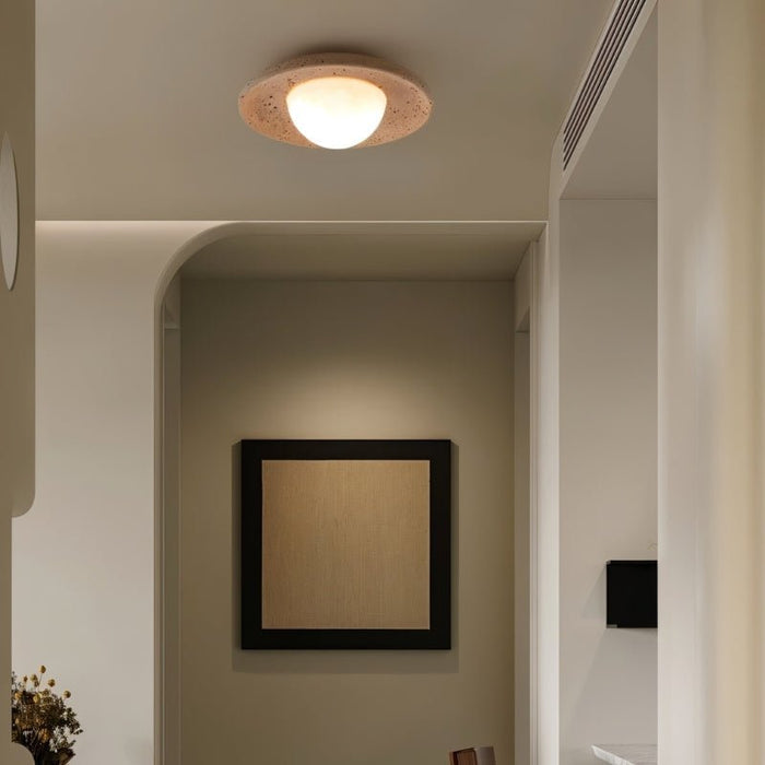 Japandi Travertine Table Lamp – Eretoq - Japandi