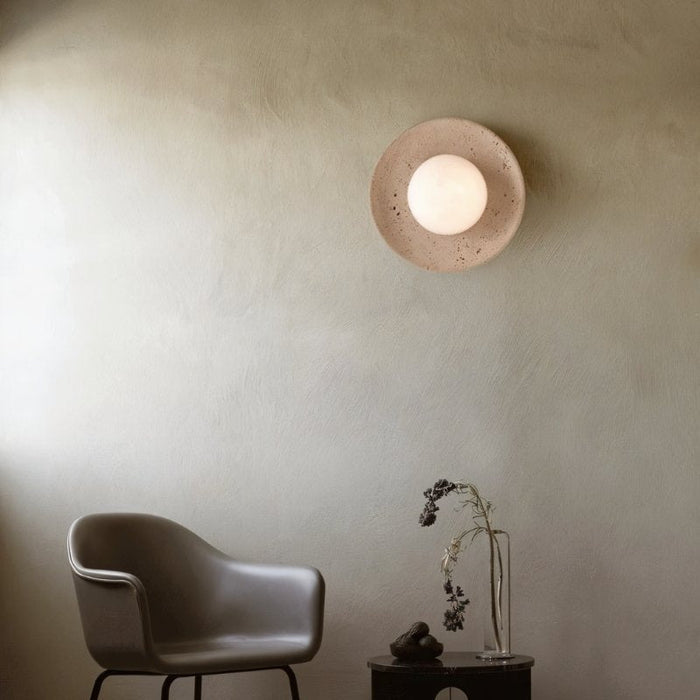 Japandi Travertine Table Lamp – Eretoq - Japandi