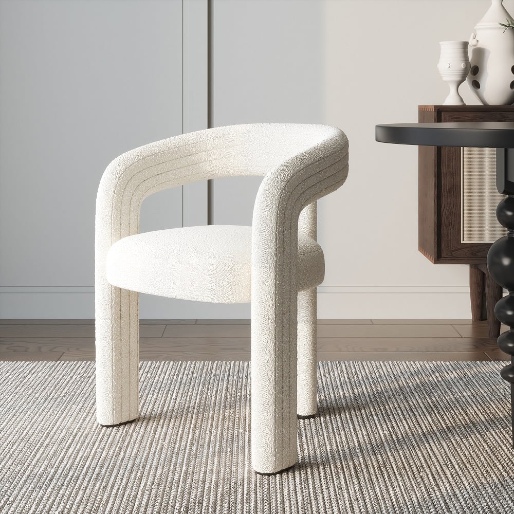 Japandi Bouclé Chair (x2) - Japandi
