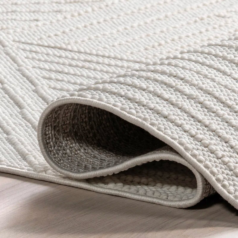 Japandi Geometric Woven Rug - Japandi