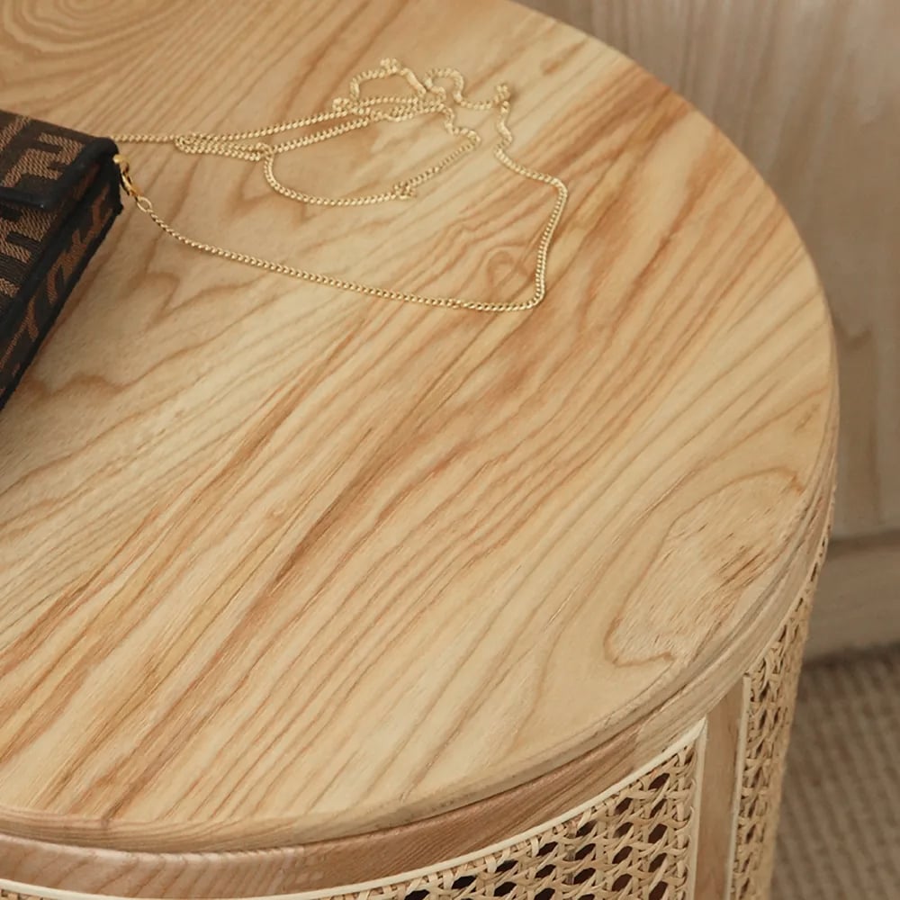 Japandi End Table with Storage - Japandi